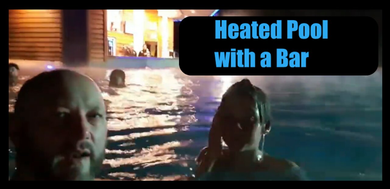 Swimming in a heated pool with a Bar!!