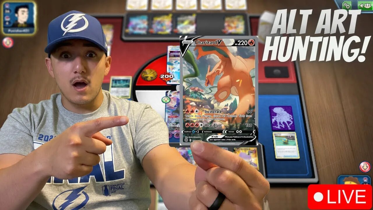 Late Night Saturday Livestream! Alt Art Hunting On PTCGO! Live!