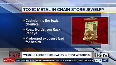 Warning about toxic jewelry