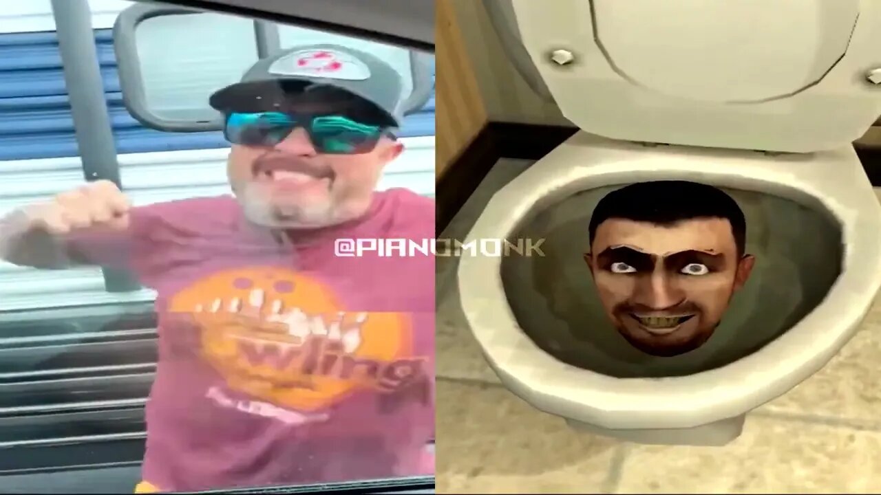 ROAD RAGE Guy Punching Window X Skibidi Toilet 😆😂🤣