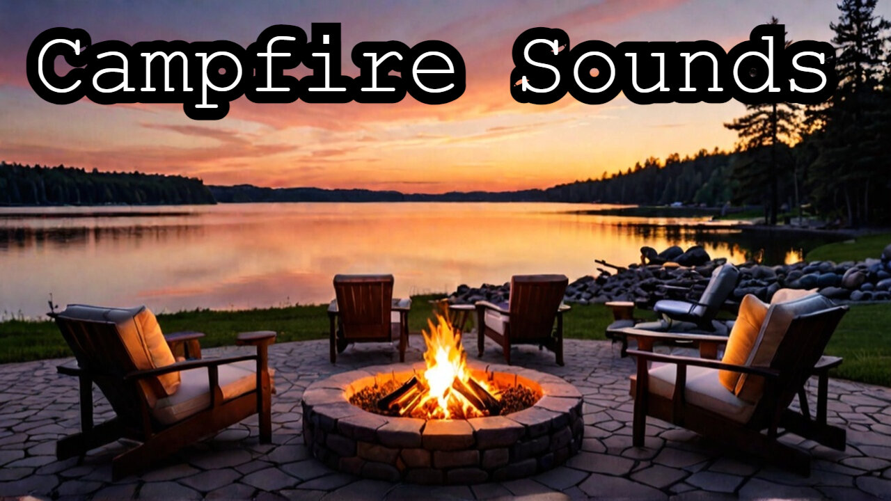 Relaxing Campfire by a Lake at Sunset in HD, Stress Relief, Meditation & Deep Sleep