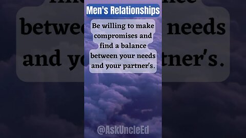 Men's Relationships : Compromises