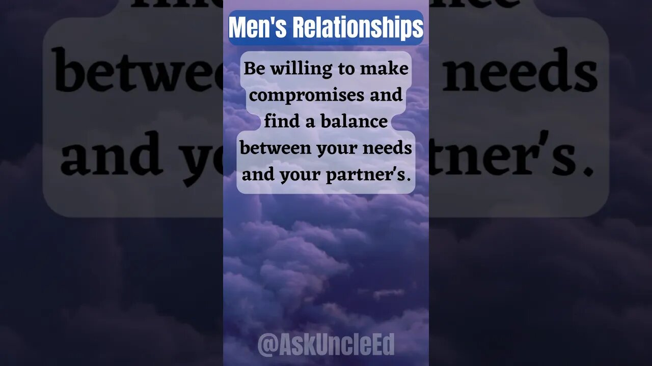 Men's Relationships : Compromises