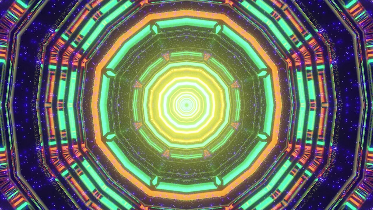 100% FREE background video | glowing sci-fi tunnel with blue lights vj loop