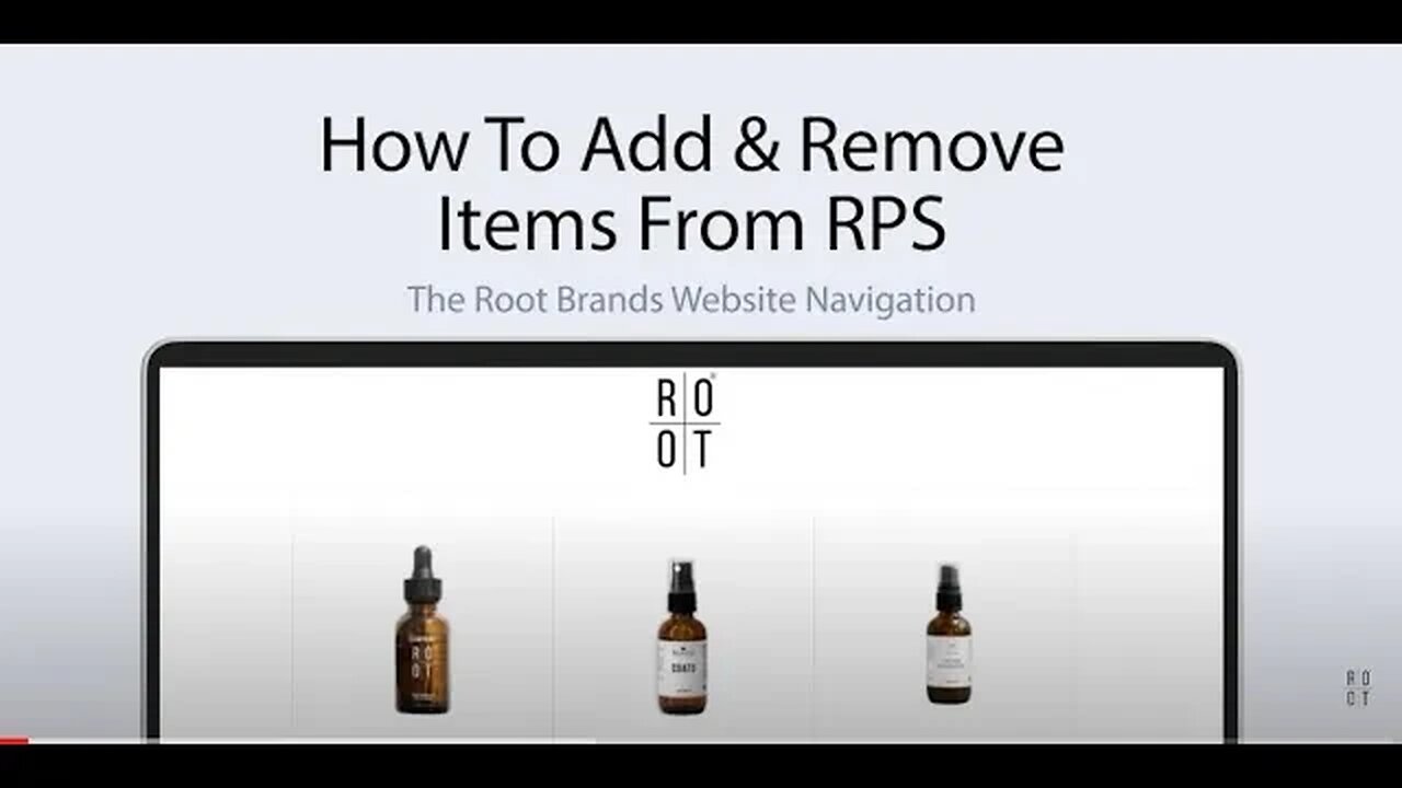 03 Adding or Removing an Item to RPS Website Navigation The ROOT Brands