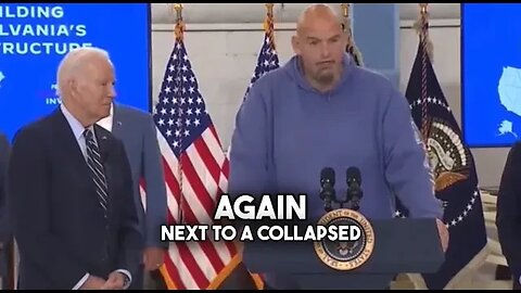 Senator Fetterman STUMBLES Everywhere Introducing Biden