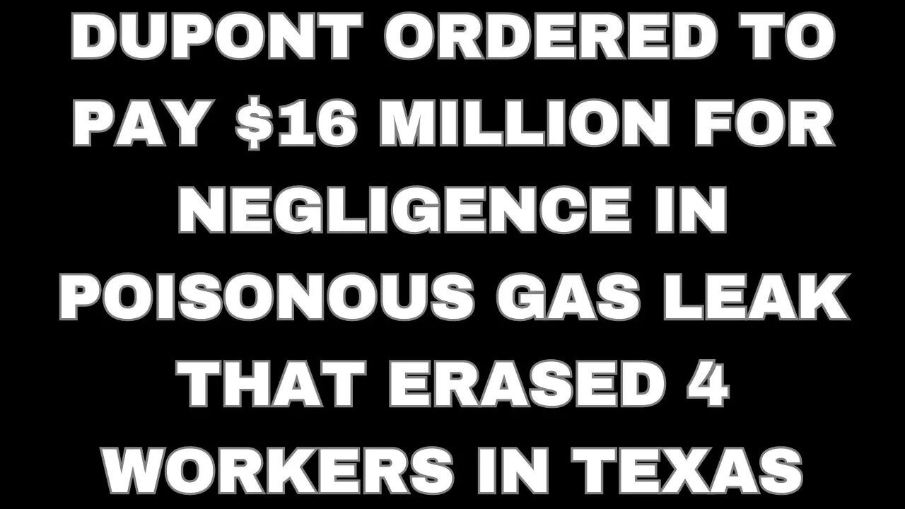 |NEWS| Dupont Made A Sacrifice And Yet No Jail Or Prison Time