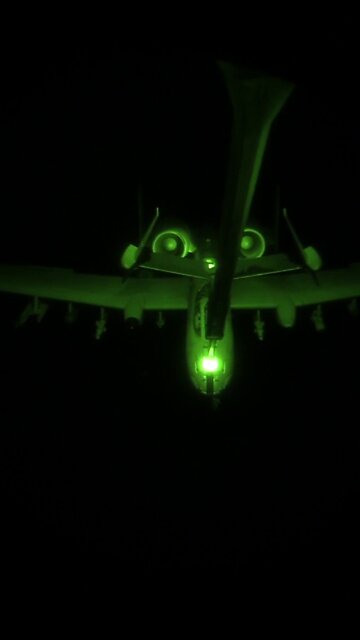 A-10 Refueling at Night