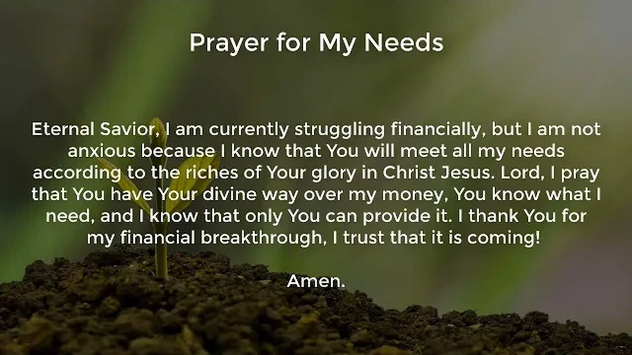 Prayer for My Needs (Miracle Prayer for Financial Help from God)