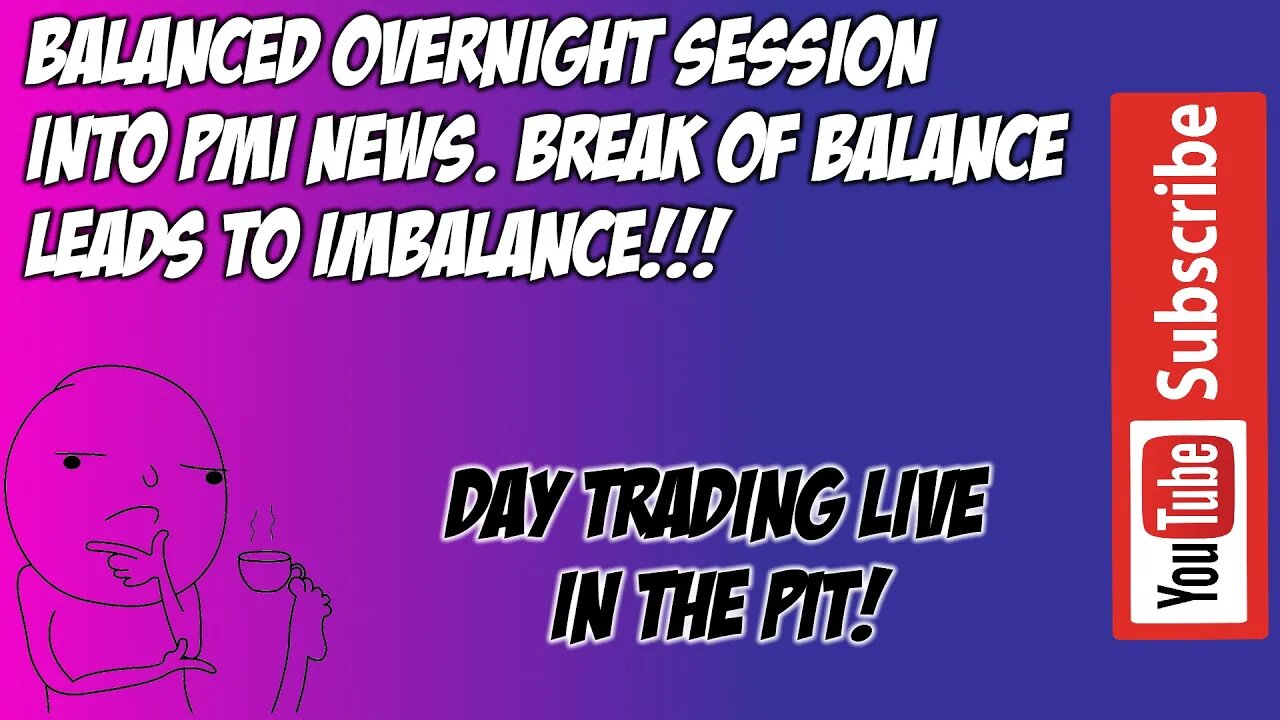 PMI News Balanced Overnight Session ES NQ Premarket Trade Plan