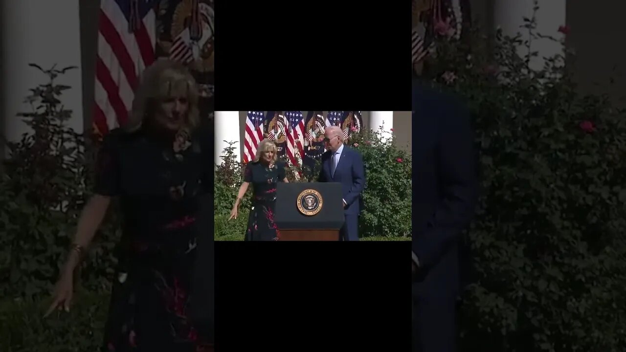 Jill Biden Has to Direct a Lost Joe Biden Off-Stage | #shorts