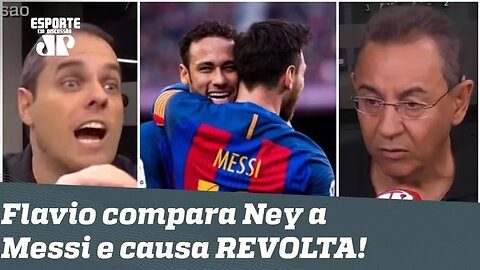 São INVEJADOS? Flavio Prado compara Neymar a Messi e REVOLTA repórter!
