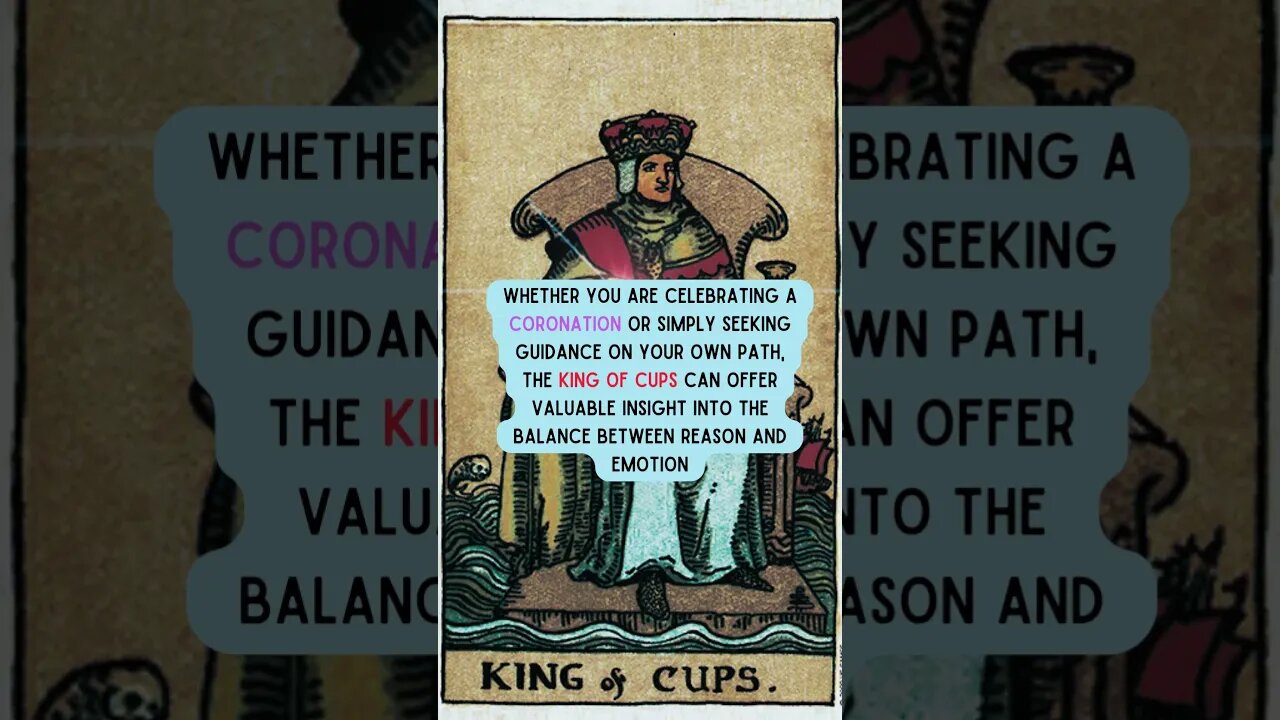 CORONATION TAROT! King of Cups! #shorts #coronation #tarot