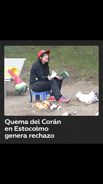 Activista quema el Corán en Estocolmo