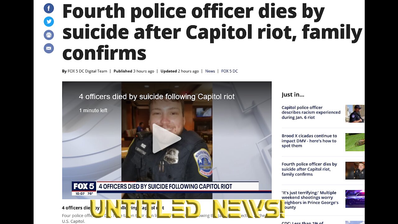 Fourth police officer dies by suicide after Capitol riot