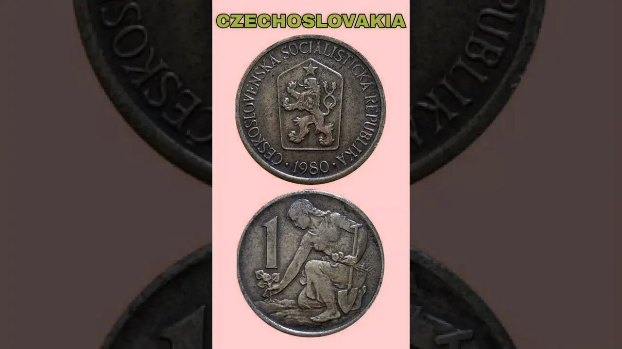 Czechoslovakia 1 koruna 1980.#shorts #coinnotesz