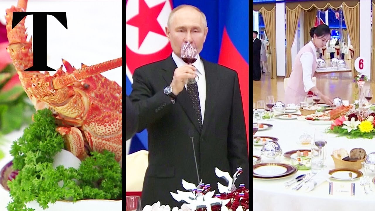 Putin lavished at North Korean banquet