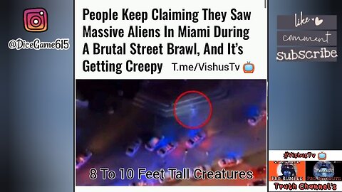 Miami People's Claiming They Saw Massive 👽 Aliens In Street Brawl... #VishusTv 📺