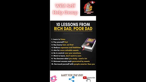 🔥10 lessons form rich dad poor dad book🔥#shorts🔥#viralshorts🔥#motivation🔥#wildselfhelpgroup🔥