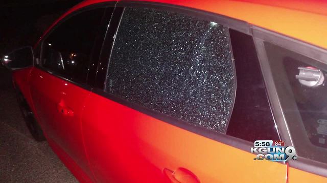 CAUGHT ON CAMERA: car windows shot by BB gun