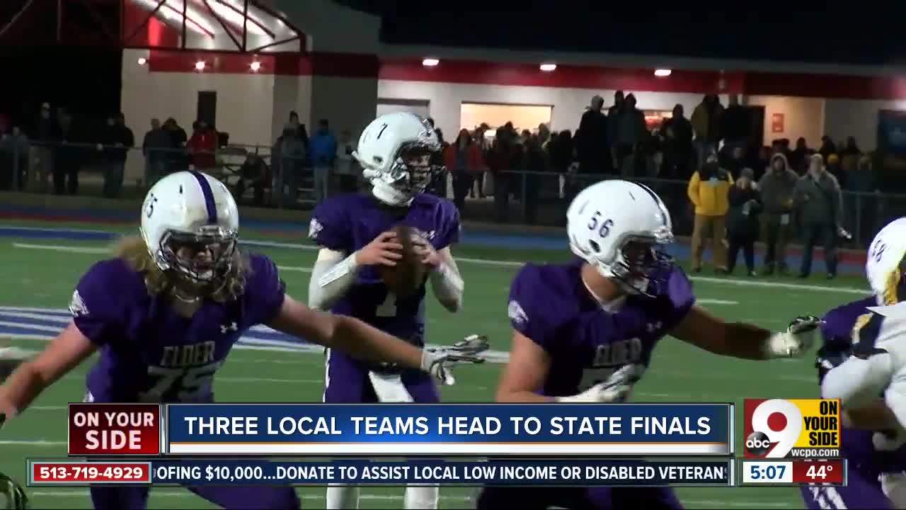 Three teams from the area are heading to football state finals