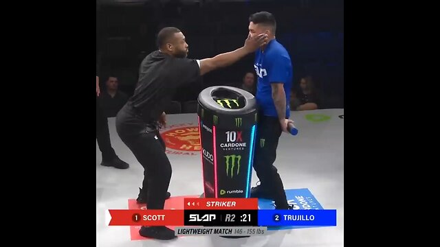 "Knockout" Jewel Scott vs Robert Trujillo Round 2 #shorts #powerslap #slap