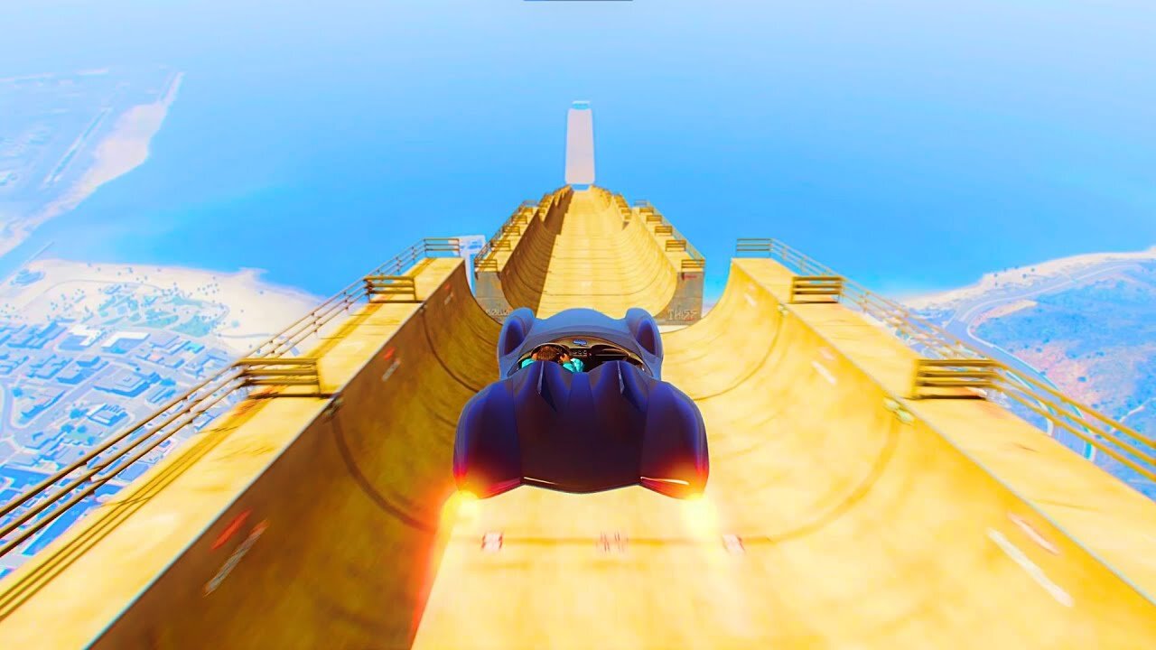 GTA 5 CRAZY MEGA RAMP CHALLANGE GAMEPLAY / GTA 5 MOST HARDEST RAMP