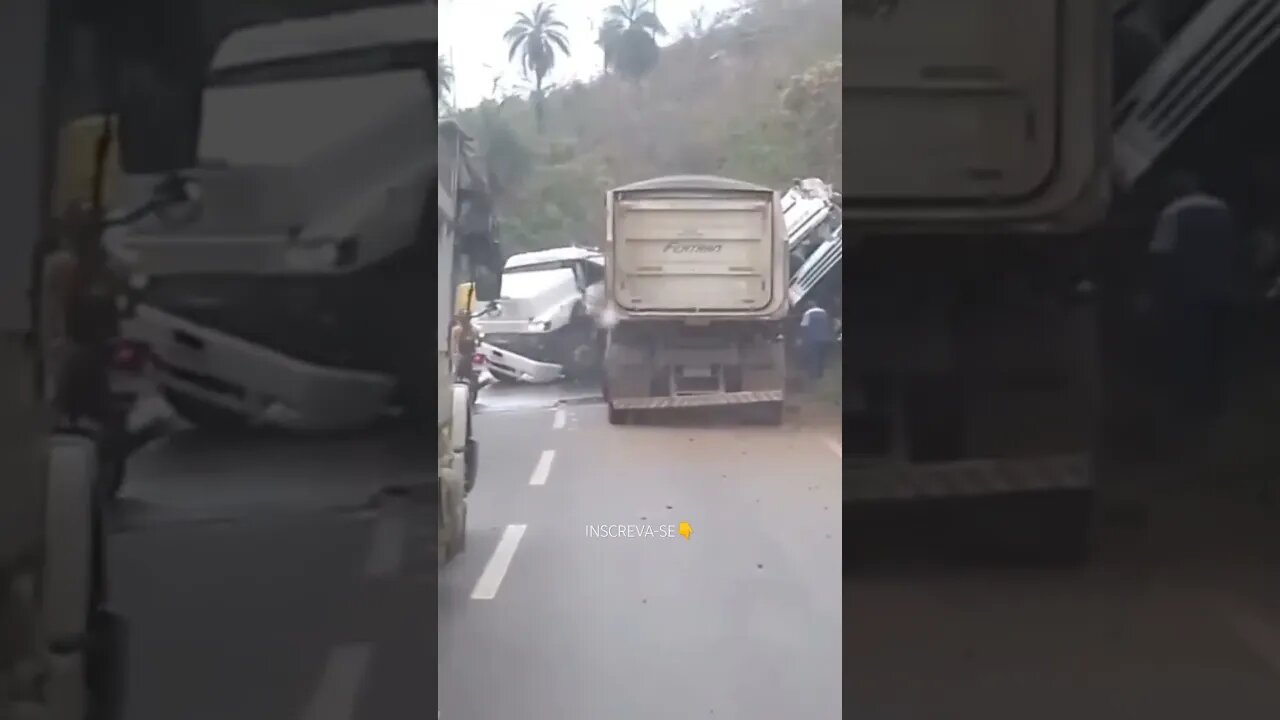 Caminhões bateram e interditou a pista na BR-381 em MG