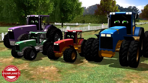 The Wheels on the Tractor Go Round and Round Rhyme