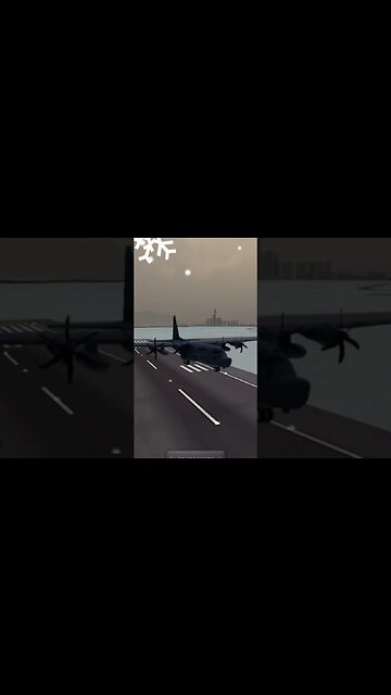 Flying MC-130 Across the water in the Snow | Turboprop Flight Simulator #shorts