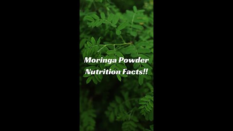 Moringa Powder Nutrition Facts.