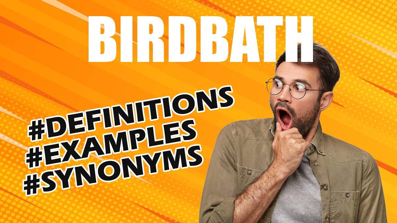 Definition and meaning of the word "birdbath"