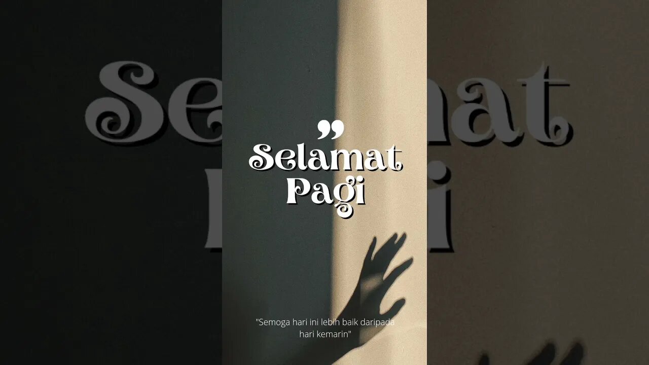 selamat pagi semua