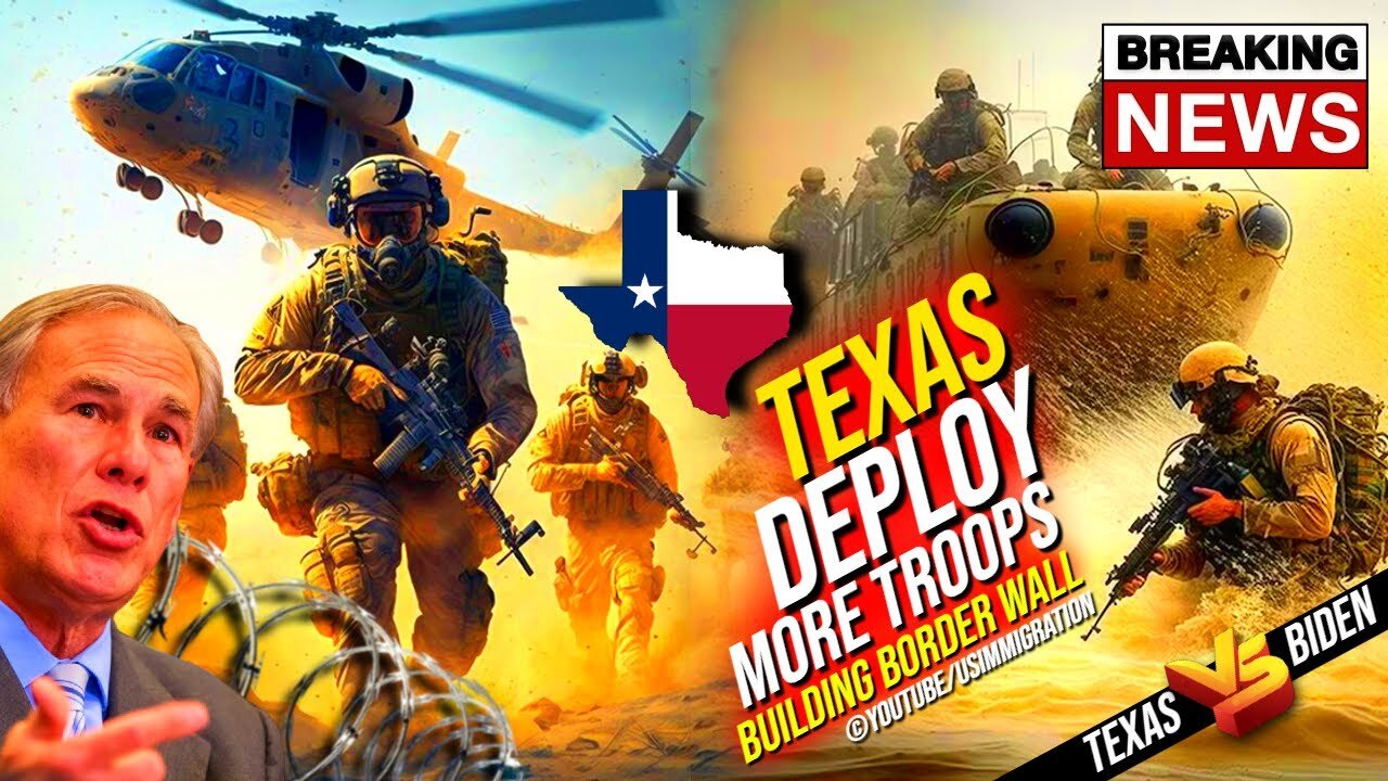 BREAKING: Texas deploy more troops 🔥 Building Border Wall, Gov. Abbotts Press Conference. Civil War