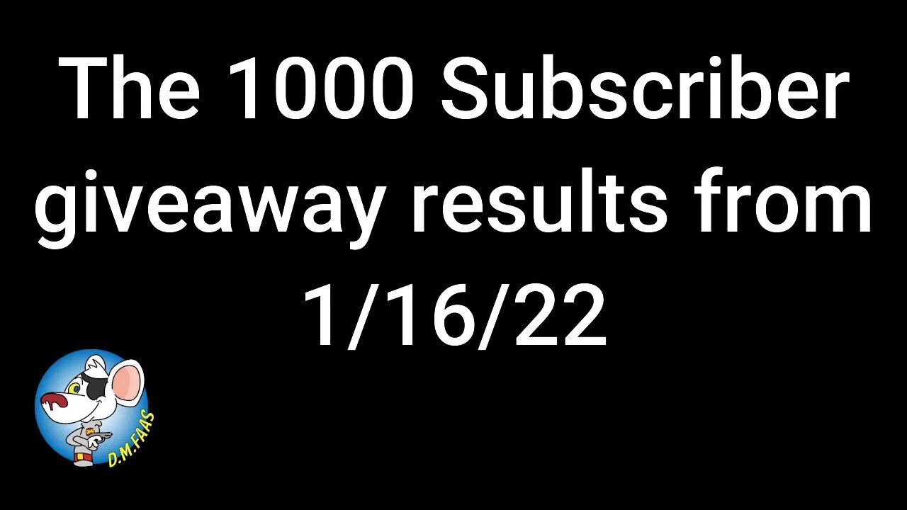 1000 Subscriber Giveaway Results. (I forgot to post.)