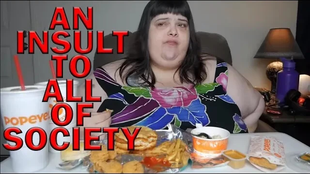 Hungry Fat Chick Insults All Of Society