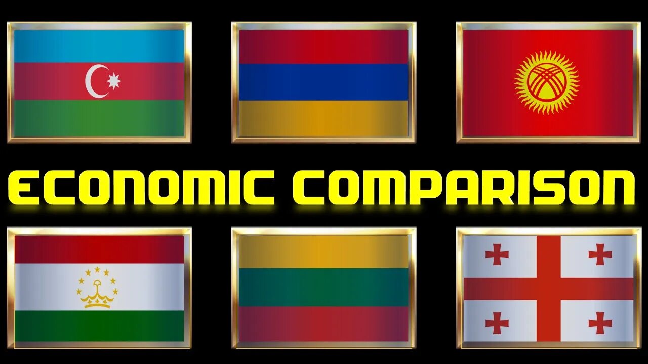 Azerbaijan Armenia Kyrgyzstan Tajikistan Lithuania Georgia VS Economic Comparison Battle 2022