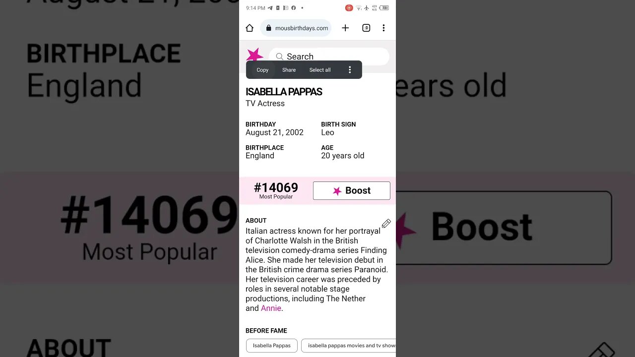 HAPPY 20 BIRTHDAY ISABELLA PAPPAS