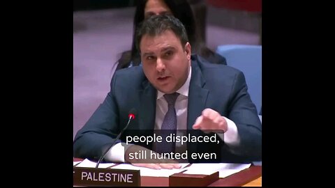 MAJED BAMYA, Palestinian rep. the UN, extraordinary response to the US veto for Israel.