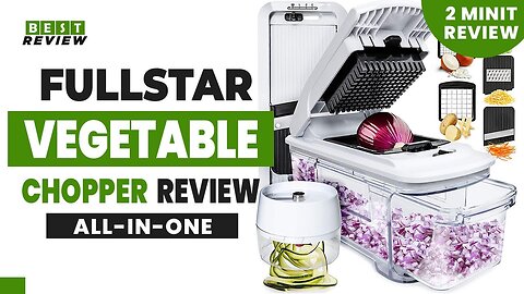 Fullstar Vegetable Chopper - Spiralizer Vegetable Slicer - Onion Chopper with Container👇