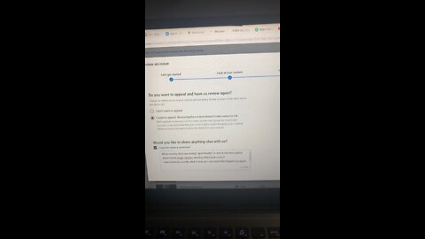 Appeal on YouTube tell me Why