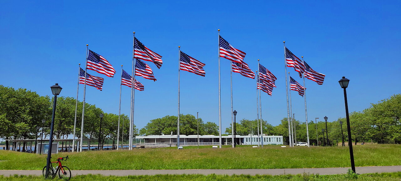 LIBERTY STAE PARK, 13 FLAGS FLYING