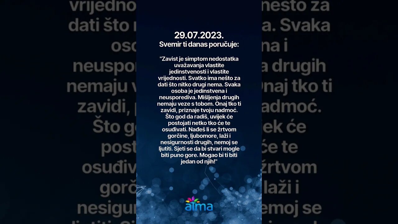 Poruka Svemira 29.07.2023