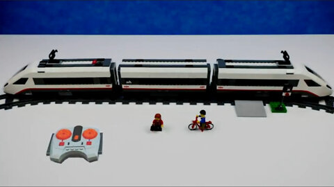 Assembling LEGO High-speed train.