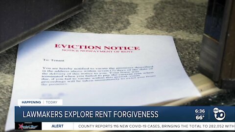 Lawmakers explore rent forgiveness