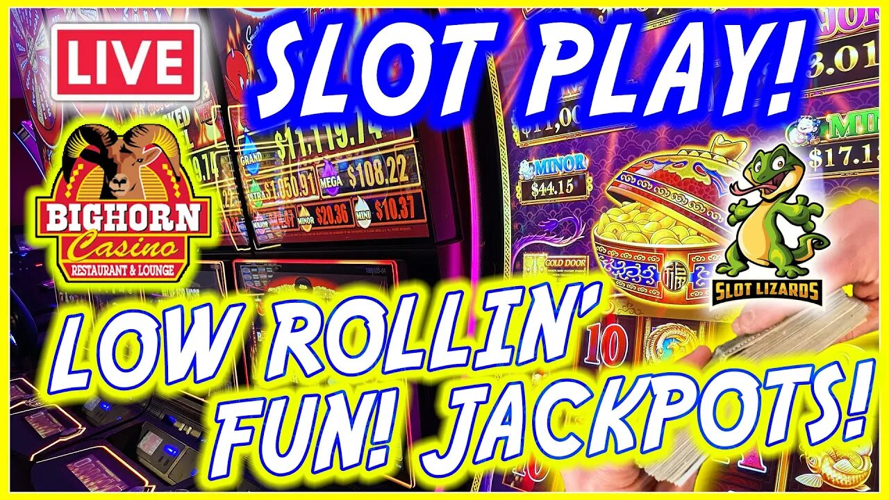 🔴 LIVE SLOT PLAY! J'S LOW ROLLIN' WEDNESDAY! HITTING JACKPOTS! EPISODE 10! BIGHORN CASINO