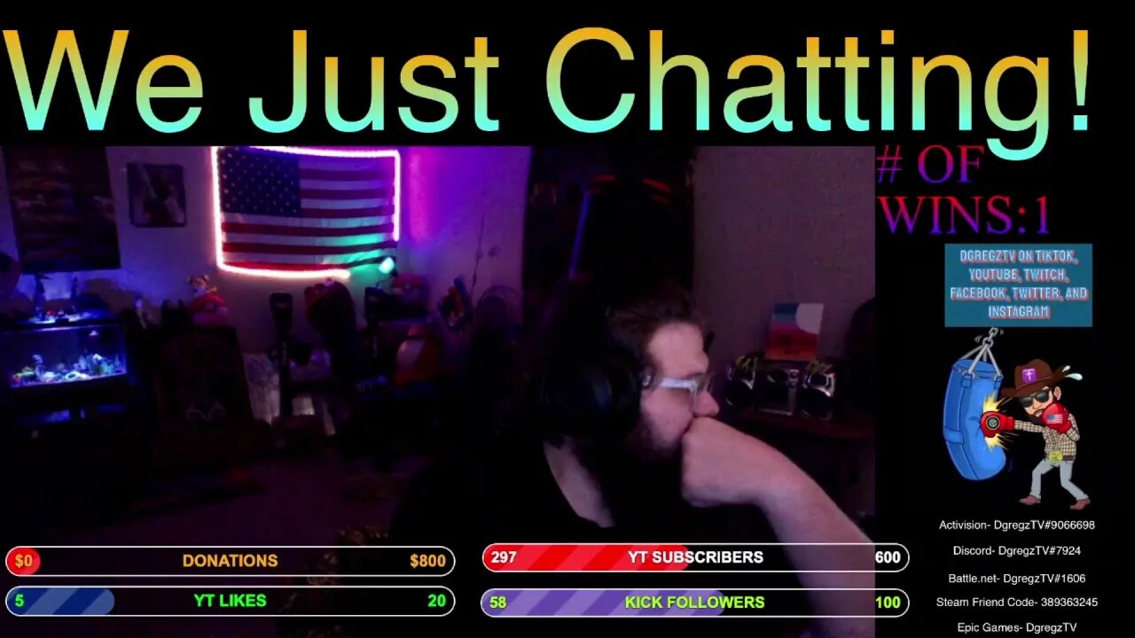 LVL 5! Short stream on YT/Kick! Any support is appreciated! Jesus Loves You!
