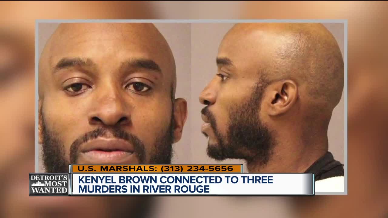 Detroit's Most Wanted: Kenyel Brown connected to three murders in River Rouge