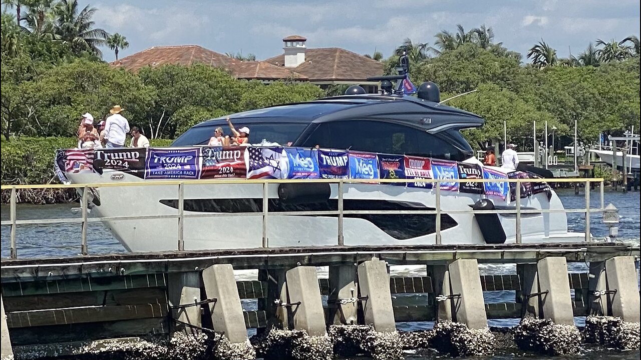 Massive MAGA Boat Parade, Jupiter, FL 8/28/24