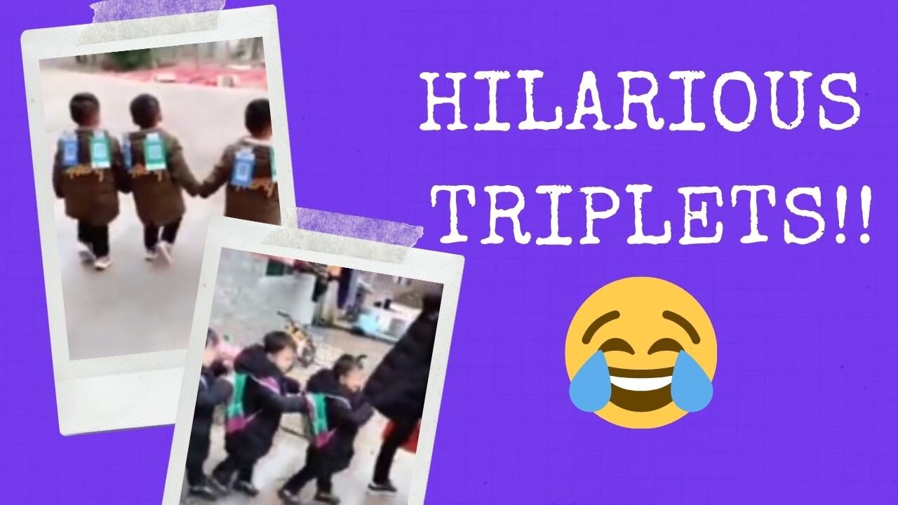 Very funny video!!! Triplets trick their parents!